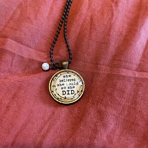 Plunder Gold and Black Inspirational Necklace